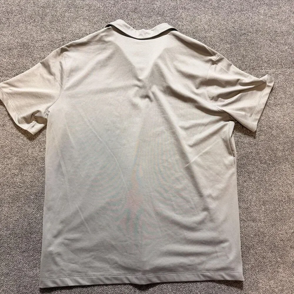 Nike Polo Shirt Mens XL Gray Dri-Fit Short Sleeve Golf Athletic Performance